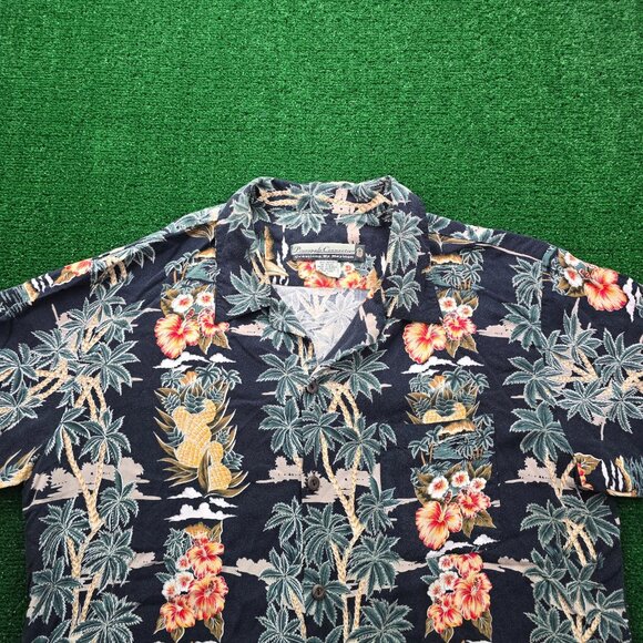 Pineapple Connection Hawaiian Shirt Mens Large 100% Rayon Summer Beach AOP - Picture 2 of 7
